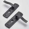 Door Handle Lock Manganese Steel Silent Bearing Universal Door Lever Lock Set with Keys for Home Bedroom Black