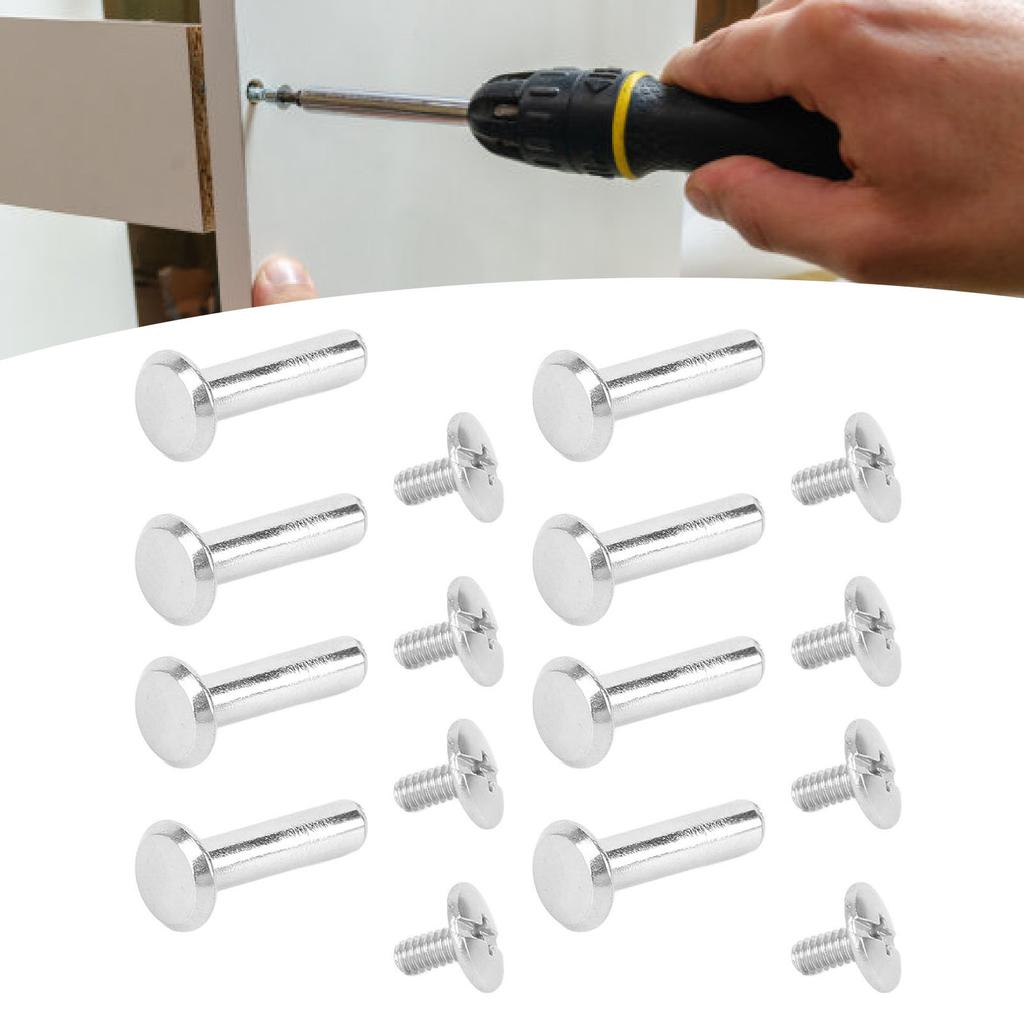 100 Pairs M2 Rivet Set Stainless Steel Flat Round Hex Socket Hd Stud Set for Construction Woodworking