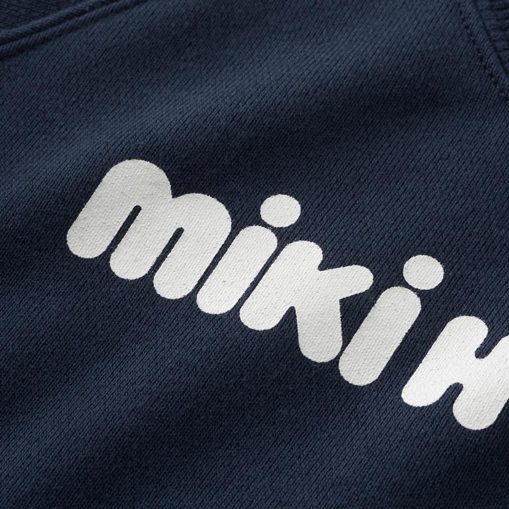 MIKIHOUSE Web Limited Back Logo Sweatshirt Pullover, Baby Kids, Size 120cm, Navy, Model 10-5620-682
