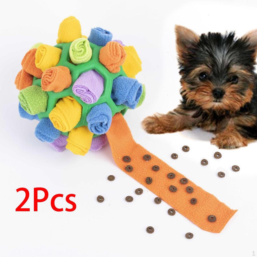 2x Pet Sniff Ball Toy Encourage Foraging Skills Increase Treat Dispensing Portable Interactive Dog