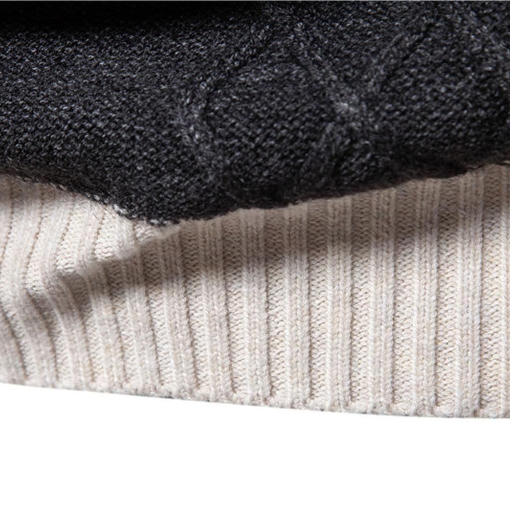 Fashion Leisure Long Sleeve Slim Fit Knitted Sweater Pullover Sweater