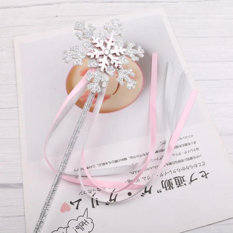 

Повязка на голову, волшебная палочка, серия «Холодное сердце», ювелирные изделия принцессы, модная повязка на голову с вуалью и короной, повязка на голову для девочек и детей, подарки на день рождения