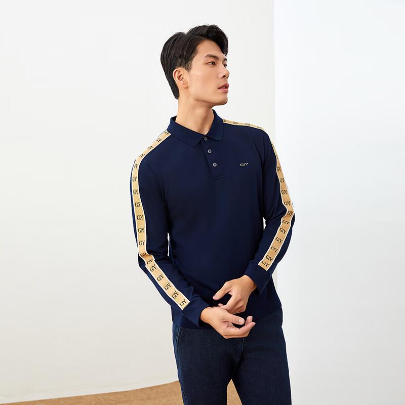 Goldlion Men's Long-Sleeve Warm Polo Shirt