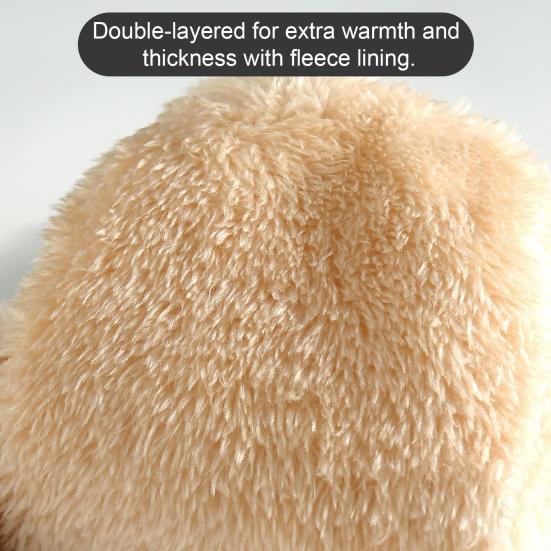 Women Winter Knitted Gloves Thick Fleece Lined Warm Gloves Solid Color Touch Screen Gloves for Driving Golfing Fishing Hiking