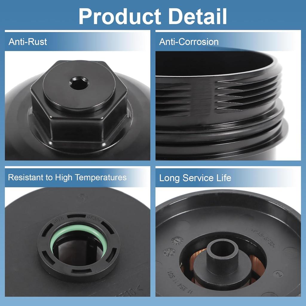 Fuel Filter Housing Cap 134001 with Fuel Filter TP1015 Replacement for Chevy Cruze Silverado 2500HD 3500HD Replacement for GMC Sierra 2500HD 3500HD