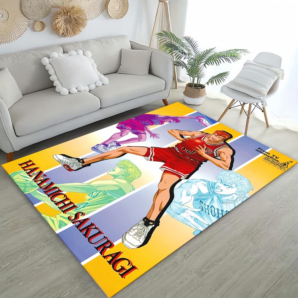SHOHOKU 27 Style New SLAM DUNK Cartoon Basketball Anime Carpet Rug for Living Room Bedroom Home Sofa,Kid Play Non-slip Floor Mat