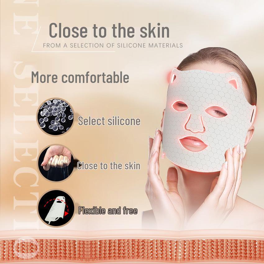 Infrared LED Silicone Beauty Mask for Photorejuvenation with Red & Blue Light