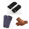 Winter Mens Thick Fleece Lined Leather Touchscreen Gloves For Outdoor Commuting