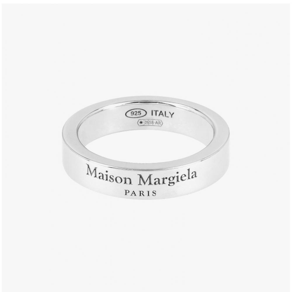 Maison Margiela Engraving Logo 4mm Silver Ring Sm1uq0123 P8865 102