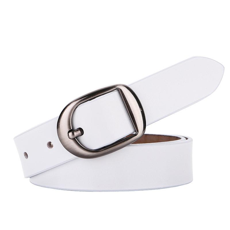 Womens Leather Belt With Simple Design And Bright Leather Finish For Casual Wear