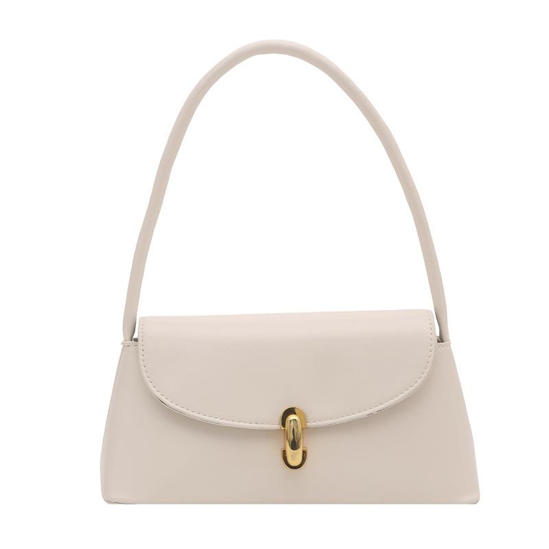 Shoulder bag Female messenger bag Baguette underarm bag Simple lock shoulder bag