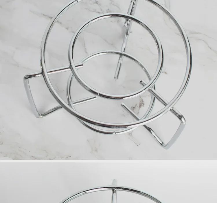 Metal Coffee Pot Stove Rack with Alcohol Lamp – Round Moka Rack for Teapot or Flower Holder