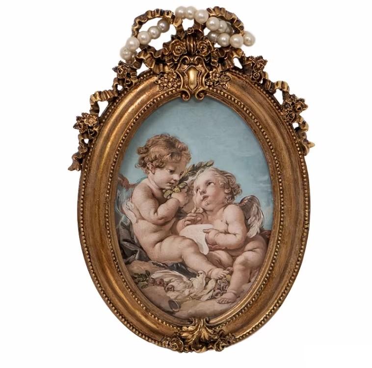 European Retro Art Luxury Palace Carving Relief Resin Wall Frame Store Club Hotel Wall Mural Crafts Home Living Room Wall Decor