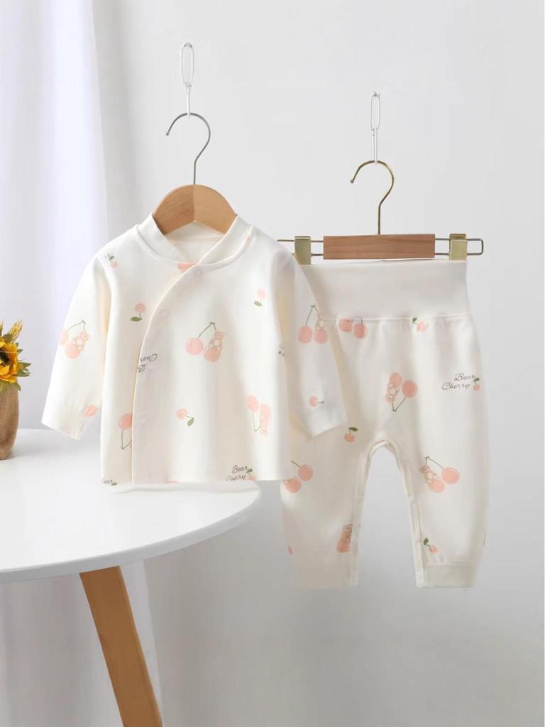 Neugeborenen Reiner Baumwolle Herbst & Frühling Hochtailliert Bauchschutz Outfit