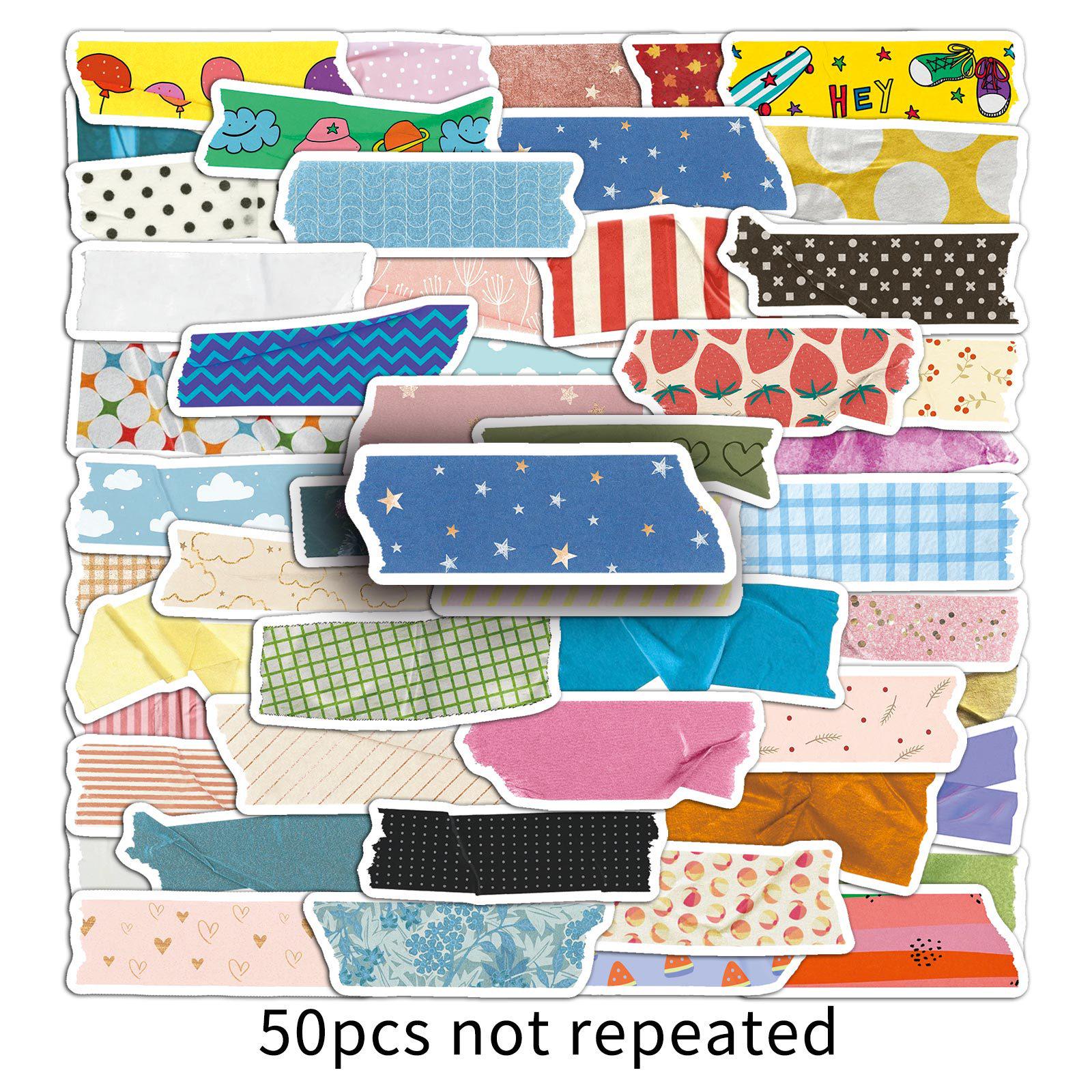 50 Sheets of Grid & Polka Dot Journal Stickers – Creative INS Style for Journals, Storage Boxes, and Phones