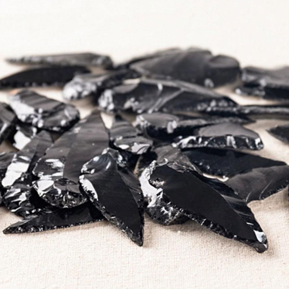 Buy Natural Obsidian Carved Arrowhead Healing Crystal Collection New S9C2 Gift D4H7 B6C5 at