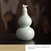 Ancient Style Chinese Ceramic Gourd Wine Bottle with Portable Mesh Bag for Cold Brew