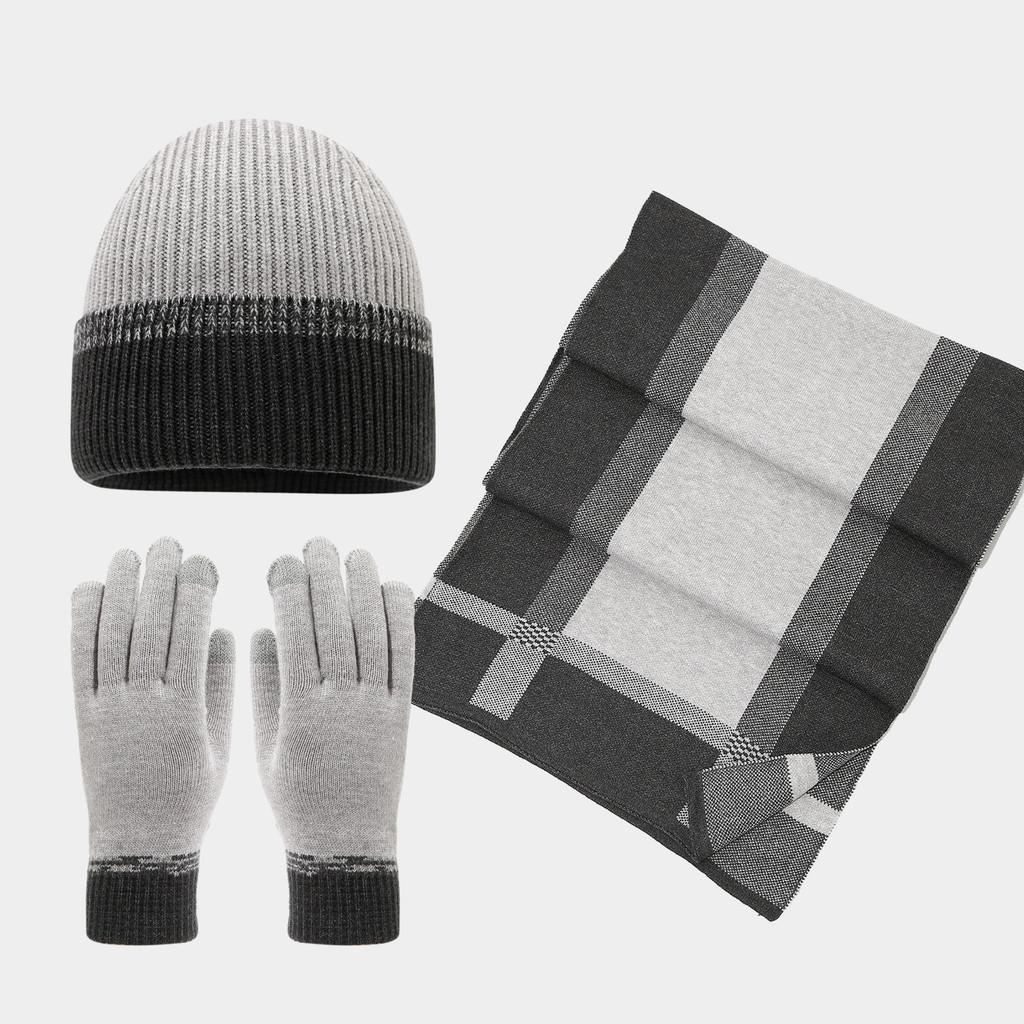 Fashion Knitted Hat Scarf Gloves Set For Winter Warmth With Stylish Design For Men Women