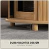 Side Table, Round, with Storage, Sliding Door, Bamboo, Ø60 x 45 cm, Load Capacity up to 20 kg