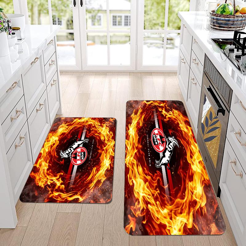 FC Köln Flannel Area Rug Soft Kitchen Floor Mat Non Slip Carpet Room Decor