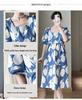 Women's 2023 Mid-Length French Fashion Puff Sleeve Print Dress