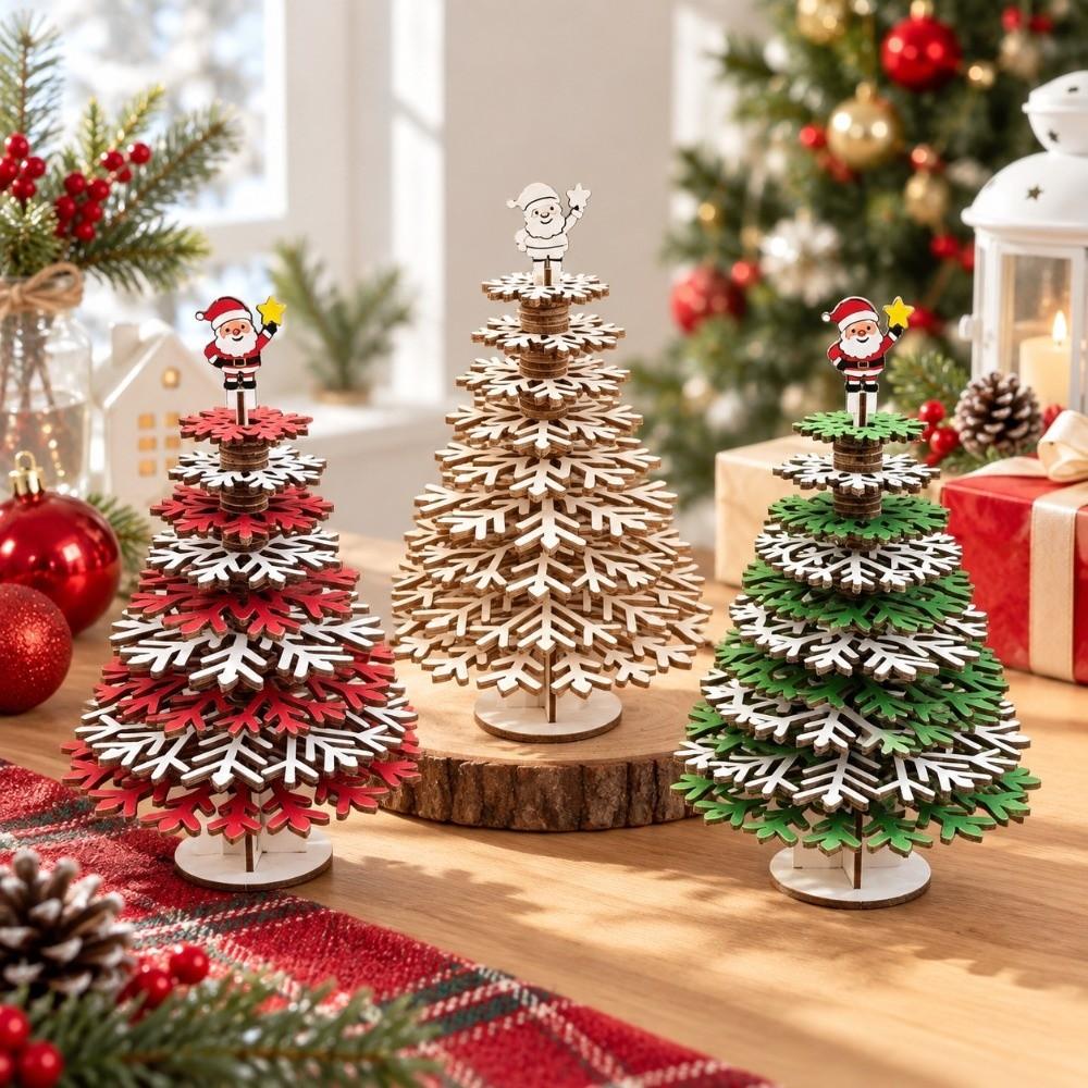 DIY Christmas Tree Ornament Santa Claus Christmas Tree Statue Home Decoration
