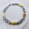 Hip Hop 6mm 9mm 11mm Cross Cuban Link Bracelet Stainless Steel 18K Gold Plated Punk Wrist Jewelry for Men