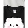 European Sizes Adorable White Cat Face Design On a Kids' Crewneck Sweatshirt, Soft And Comfy Sports And Casual Wear Is Ideal for Kids And Teens