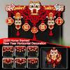 Flocking Lunar Year Decor 2026 Horse-themed New Year Decor Festive Lucky Pendant  Chinese New Year