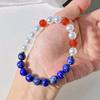 8Mm Natural Lapis Lazuli Chalcedony Artificial Crystal Pearl Design Bracelet Bracelet
