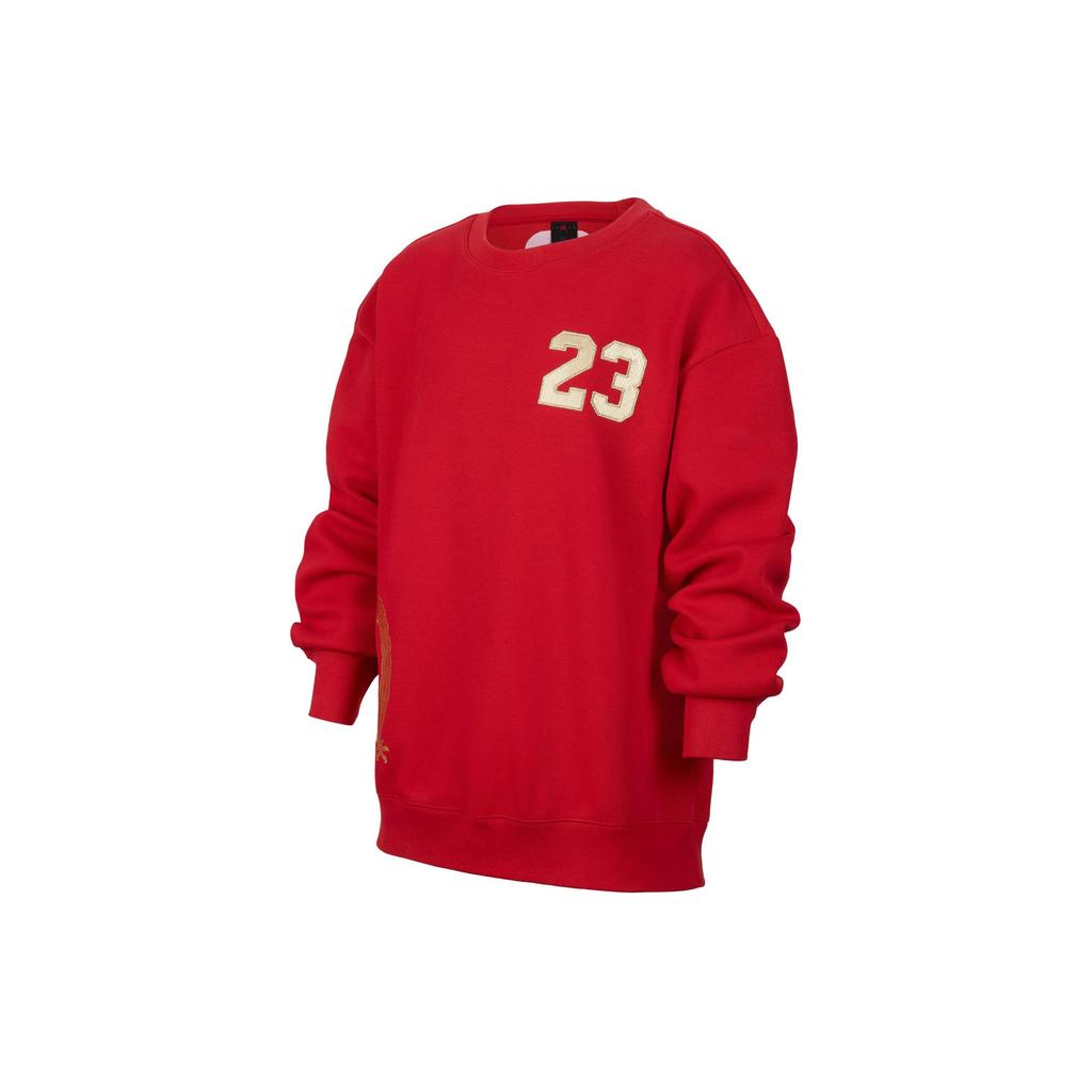 Jordan Digital Embroidery Knit Crewneck Sports Sweatshirt Kids Sweatshirt Red HJ8372-687