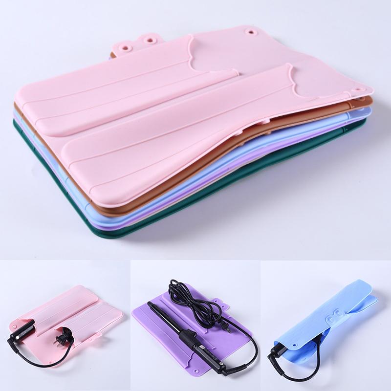 Curling Iron Silicone Mats Portable Hair Tool Hair Straightener Flat Iron Pouch Hair Styling Tools Bag Curling Iron Storage Bag