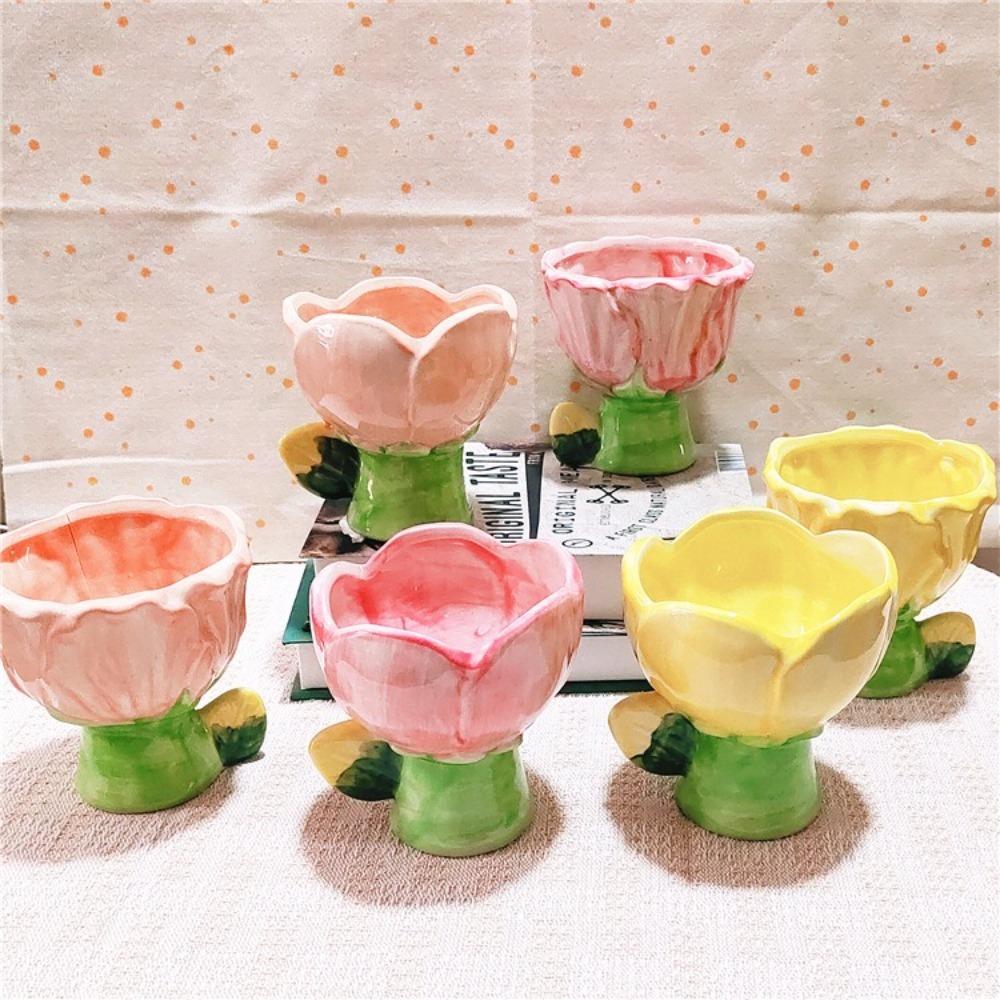 Nordic Style Flower Type Water Cup Paintings Scented Candle Container  Garden