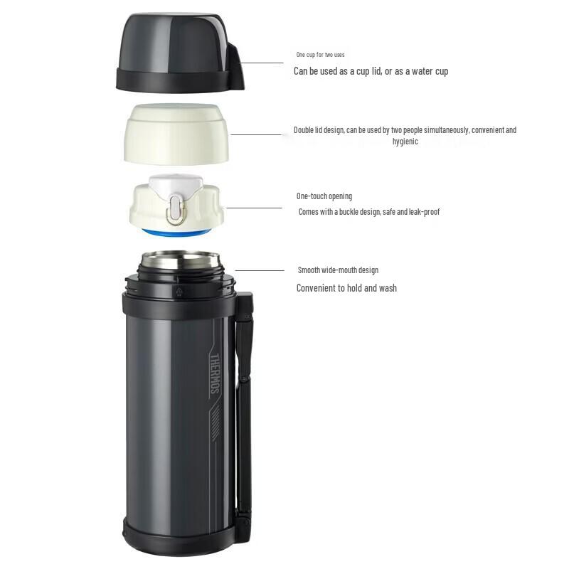 THERMOS Large Capacity Outdoor Stainless Steel Vacuum Flask