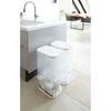 Yamazaki Jitsugyo (YAMAZAKI) Trash Can Set of 3 Garbage Bag Holder with Lid Separation Slim Kitchen Luce White 7552 3SET