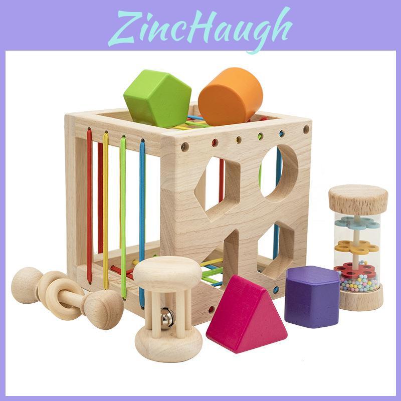 Montessori Wooden Block Set For Toddlers Infant Development And Learning