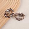 Korean Crystal Flower Hair Clip - Elegant Hollow Spring Barrette