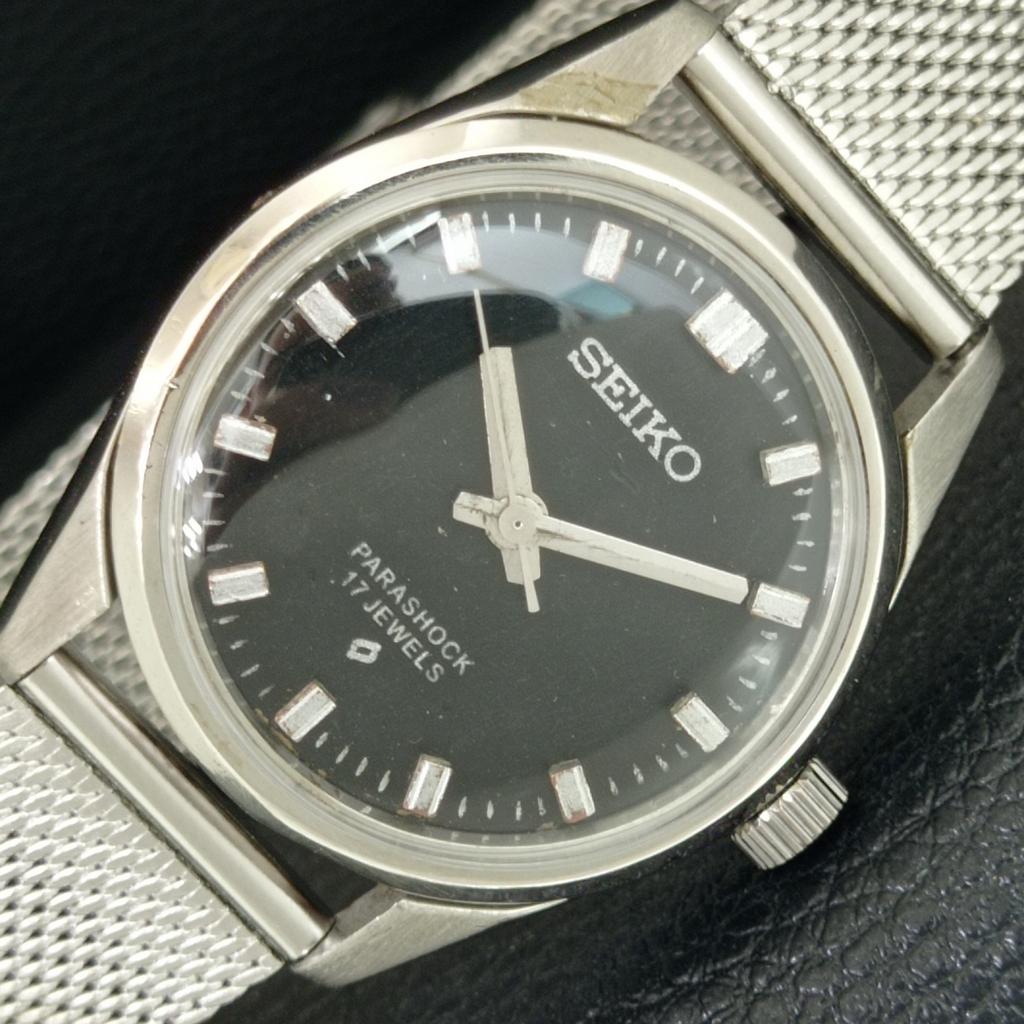 SEIKO РУЧНОЙ ЗАВОД ЯПОНИЯ BOY 66A ВИНТАЖНЫЕ ЧАСЫ С ЧЕРНЫМ ЦИФЕРБЛАТОМ a703910-1