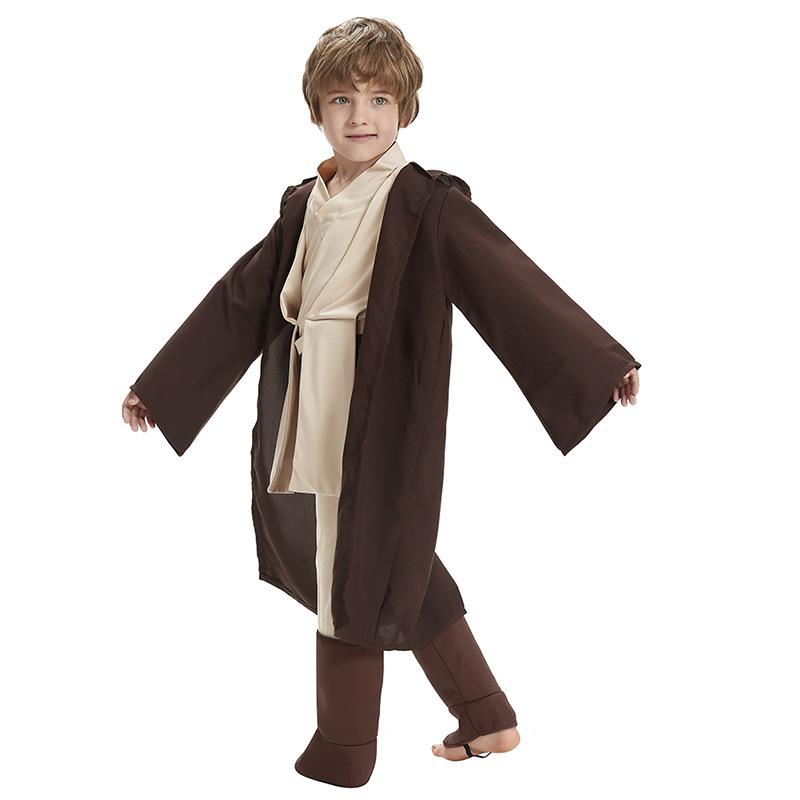 Kids Cosplay Star Wars Costume Jedi Warrior Cosplay Hooded Cloak Clothing Suit Halloween Party Costumes for Child