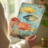 Vintage Tropical Fish Metal Sign 8x12 Inch Retro Wall Decor Rustproof Tin Plate For Bathroom Beach House Bar