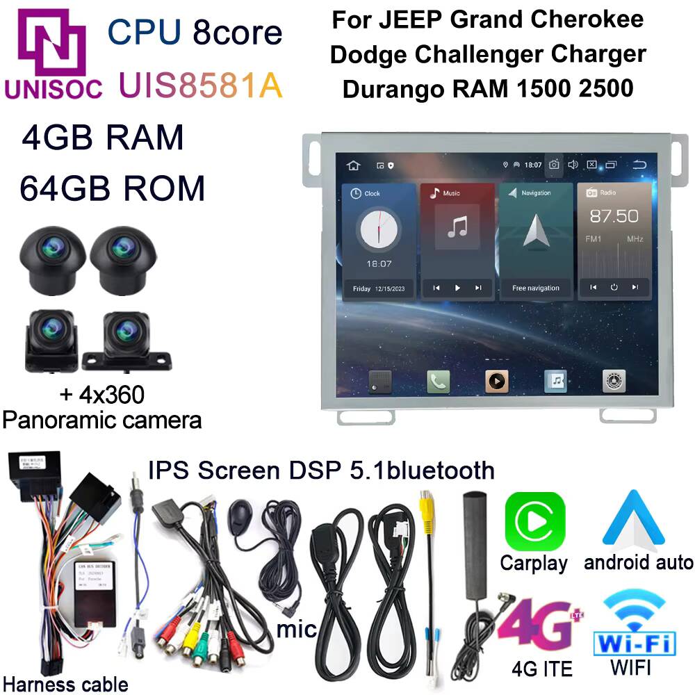 Ysmd8 For Dodge Challenger Charger Durango RAM 1500 2500 For JEEP Grand Cherokee Car Radio Multimedia Player Android Auto Carplay GPS