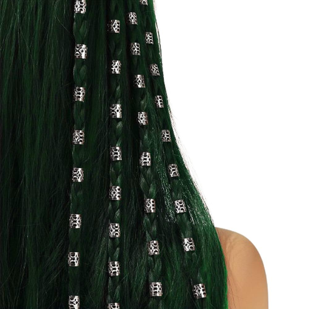 60pcs Dread Locks Hollow Out Hair Ring Metal Cuff Clips Hair Braid Tubes Dreadlocks Beads  Women