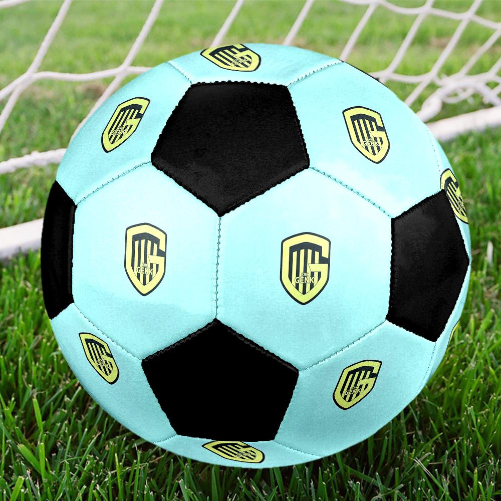 SIZE 5 KRC Genk Soccer Ball Colorful All Ages Machine Stitched PVC Competition Ready Durable High-Bounce