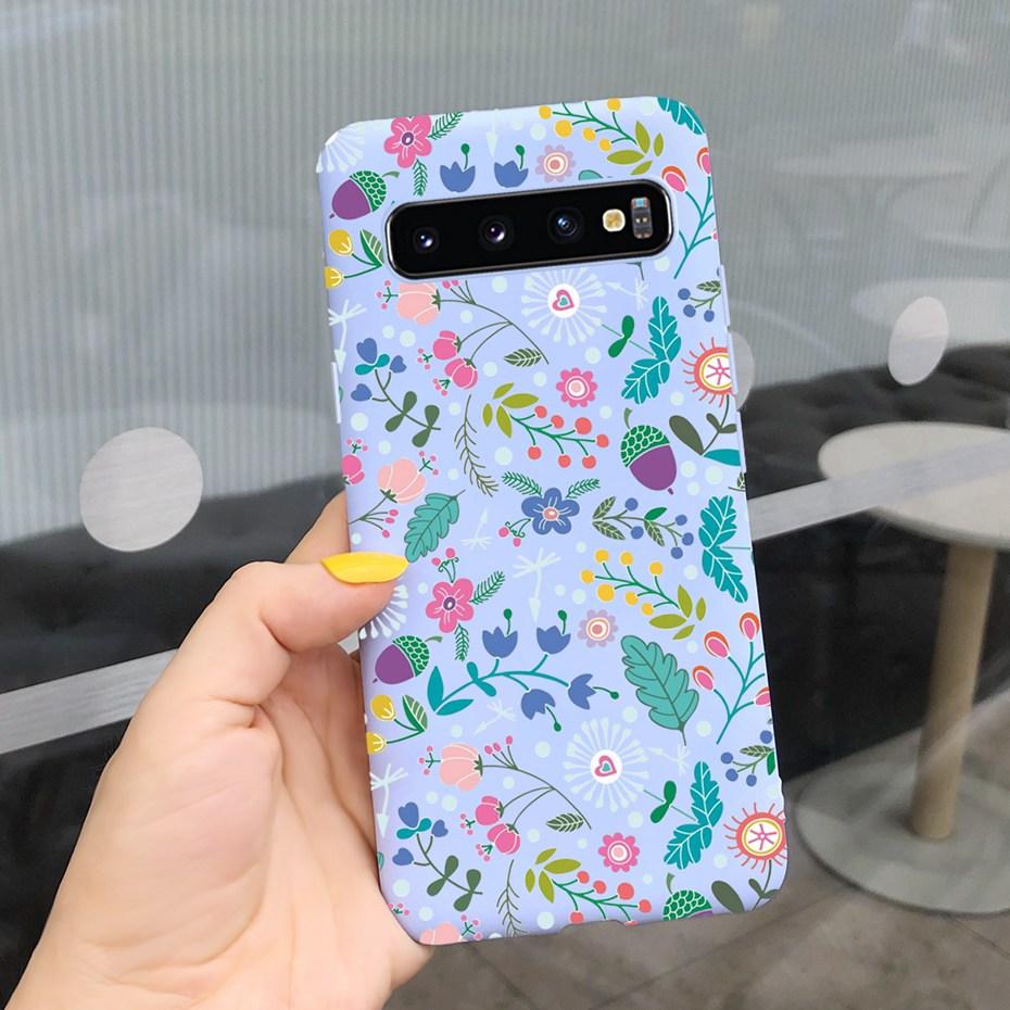 Silicon Case For Samsung Galaxy S10 Plus Phone Cover Samsung S10 S 10 S10e Flower Soft TPU Funda GalaxyS10 10e S10Plus Couqe