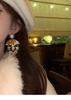 European-American Zirconia Fishtail Tassel Earrings with Pearls - Exaggerated, High-End Light Luxury Design for Women