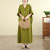 DIMANAF New 2026 Women Plus Size Summer Casual Long Dress Cotton Loose Oversize Maxi Beach Sundress Solid Elegant Lady Holiday