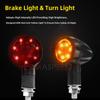 2/4Pc Universal 8mm Motorcycle LED Turn Signals Stop Brake Lights Bullet Amber Red Motorbike Indicators Scooter Front Rear