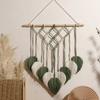 1pcs Bohemian Style Cotton Hand-woven Leaf Tassel Tapestry Home Bedroom Wall Decoration Suitable for Home Decoration Use