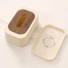 Wooden Cover Tissue Box Plastic Spring Mechanism Toilet Paper Holder Waterproof Removable Paper Towel Organizer Living Room