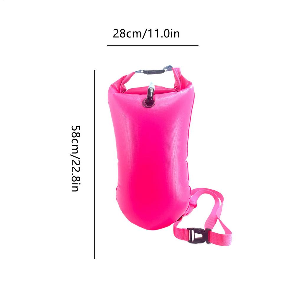 Outdoor Swim Safe Buoy Inflatable Life Saving Swim Buoy PVC Inflated Air Drying Bag Drift Bag For Swimming Pool Open Water